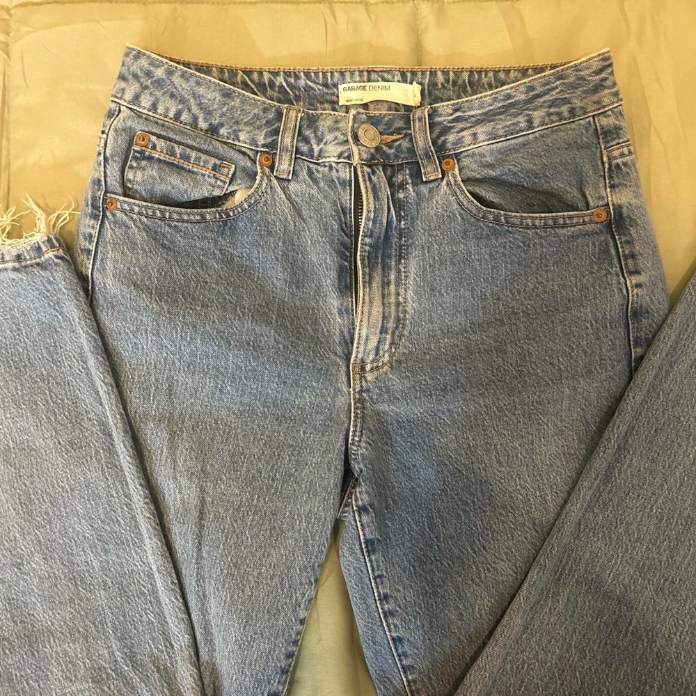 Garage Light Blue Straight Leg Jeans